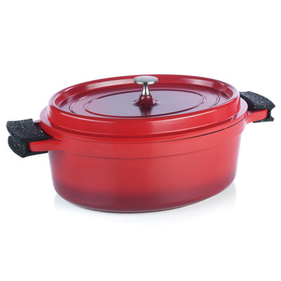 IMPULSE! Sienna 6.5 qt. Non-Stick Aluminum Oval Dutch Oven with Lid