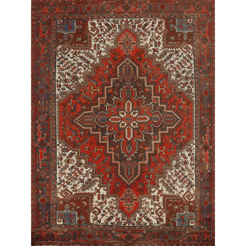Tapis traditionnel géométrique rétro 8 x 9
