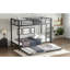 Lit superposé simple TG au-dessus de simple avec lit gigogne simple, noir-1767790974