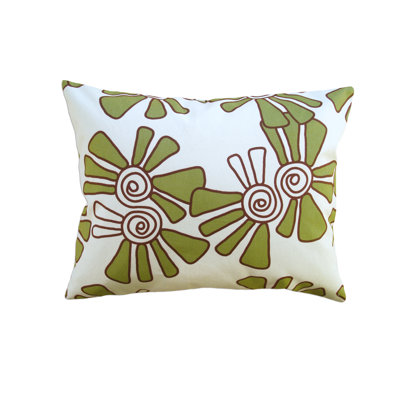 Hand Printed Pillows Canvas Cotton Throw Pillow