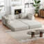 Canapé-lit convertible avec poches et coussins de rangement latéraux, idéal pour les salons, les chambres à coucher et les bureaux, confortable et pliable-1249266090