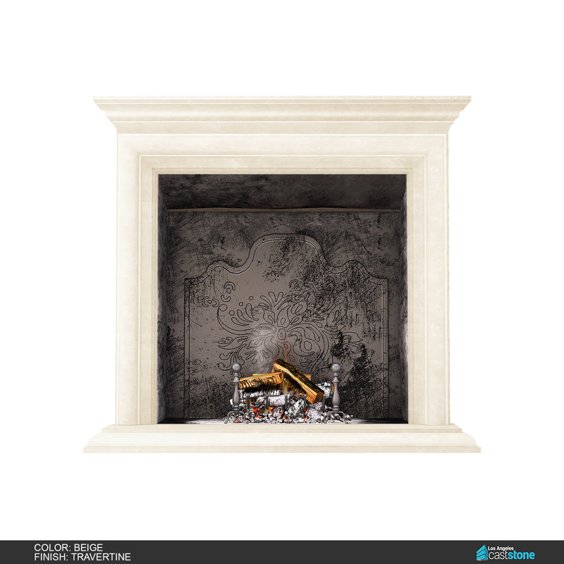 Glasgow Fireplace Mantel Surround, Beige Travertine