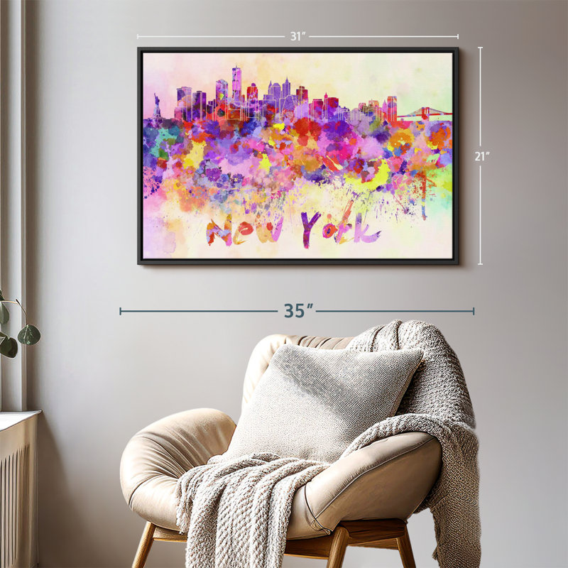 «New York City Abstract», H 21 po x l 31 po