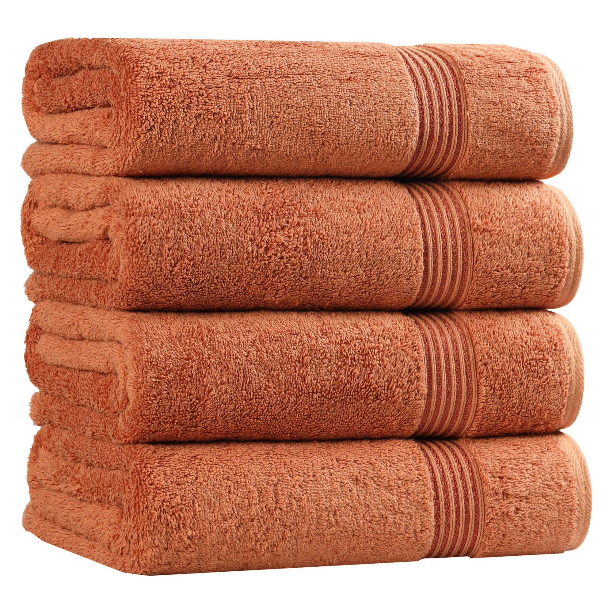 Oleg Heritage Egyptian Cotton Soft Absorbent Luxury Bath Towel, Caramel Brown