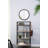 20" x 20" Circle Wall Mirror with Wooden Frame and Walnut Finish