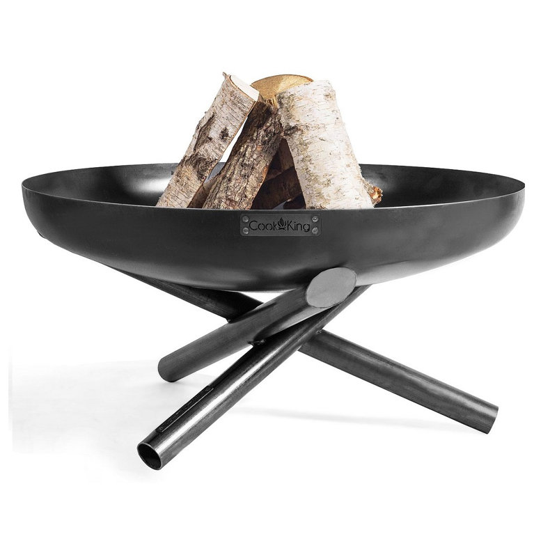Round Smokeless Fire Pit, 40" H x 70" W x 70" D