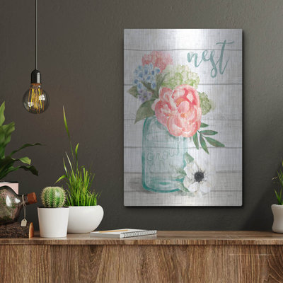 «Pastel Flower Market 2» par Mary Urban, art mural en métal