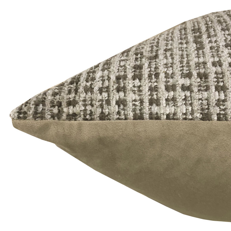 Adaliene Rectangular Pillow Cover & Insert, Mocha, 18" x 20"