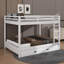 Lit superposé en bois avec échelle et lit gigogne extensible Queen-Over-Queen-2111635420