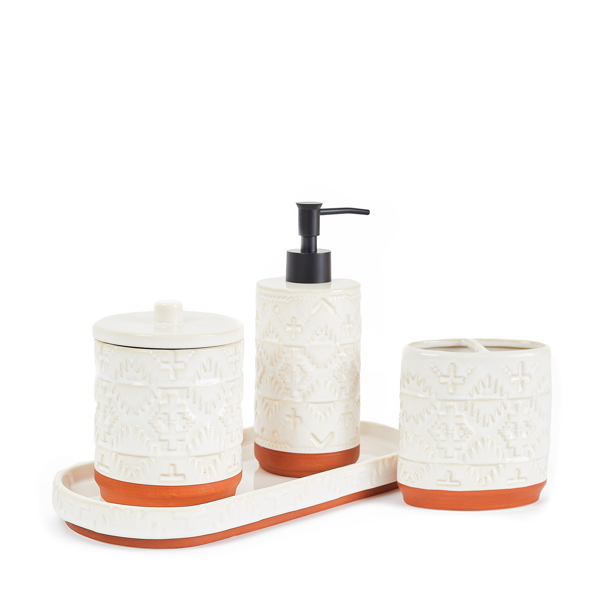 Pendleton Spider Rock Toothbrush Holder Ivory Multi | Wayfair