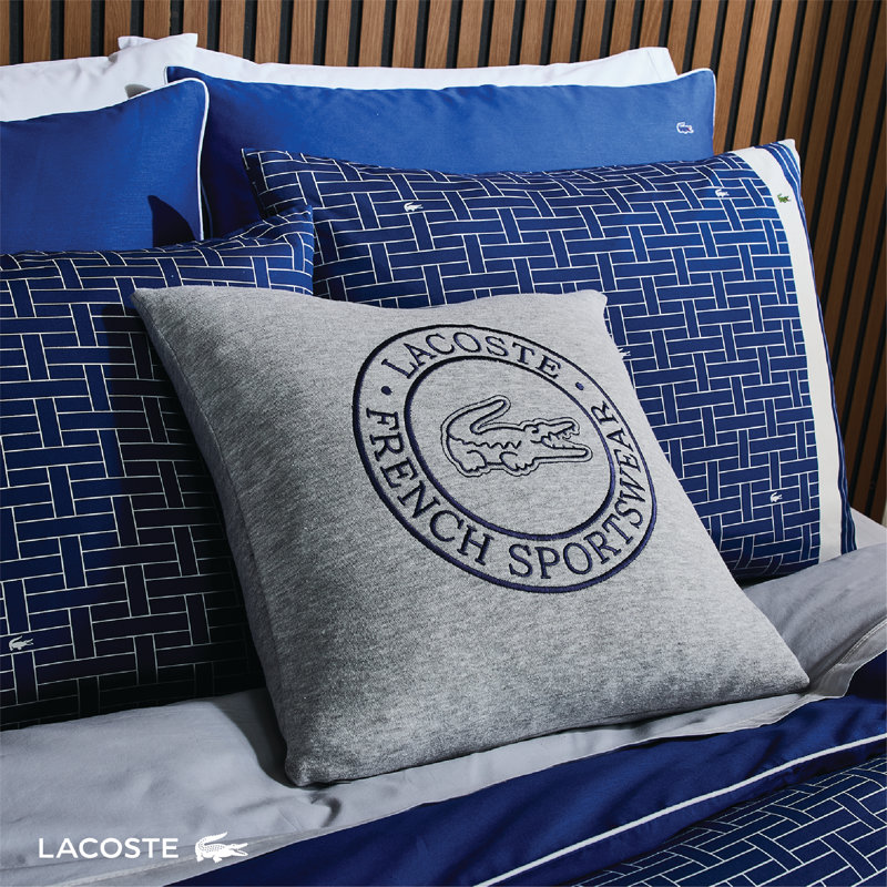 Lacoste Decorative Pillow, Gray Animal 1, Square 16"