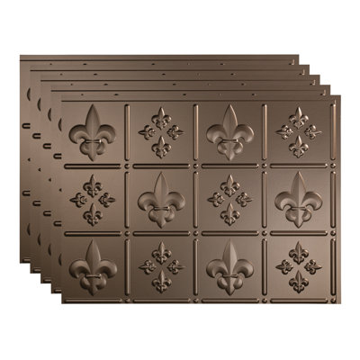 FASÄDE Fleur de Lis Decorative Vinyl 18in x 24in Backsplash Panel