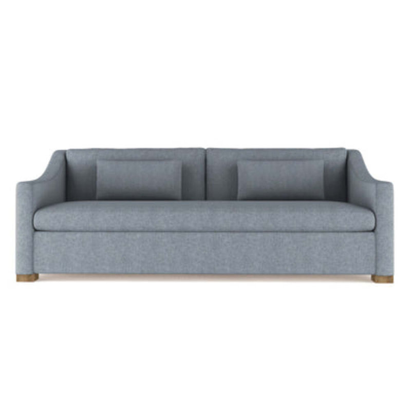 Crosby Slope Arm Sofa, 32.5" H x 96" W x 38" D, Weathered, Plush Velvet Blush