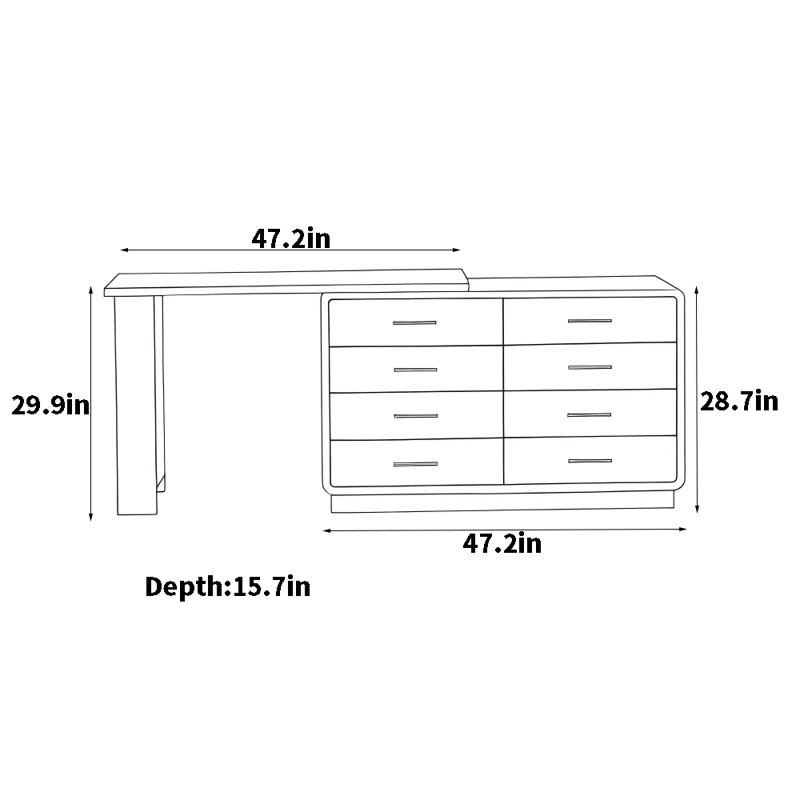 Bedroom Solid Wood Dresser