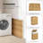 Woven Laundry Basket With Lid, 90L Large Capacity Hamper, Removable & Machine-Washable Liner, Foldable Rattan Clothes Hamper, Sturdy Steel Frame, Odor Control-1206373395-1206373406