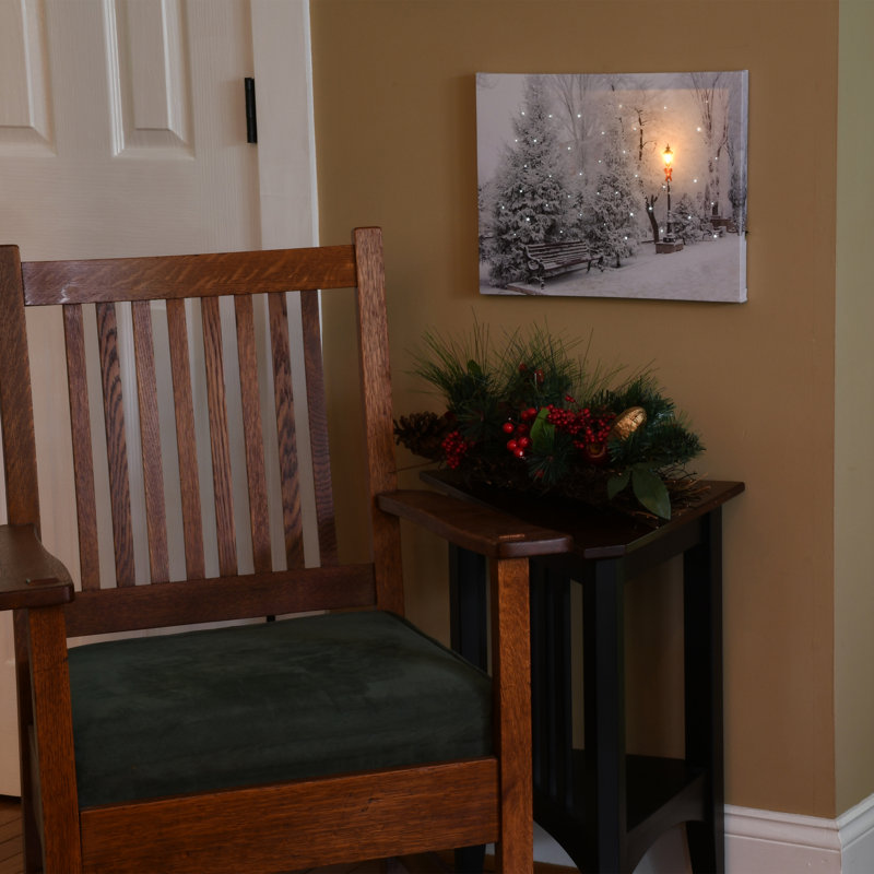 15.75 in. x 12 in. x 0.75 in. Winter Wonderland Battery Operated Lighted Wall Art