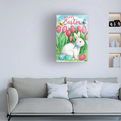 Œuvre sur toile, lapin de Pâques, bolologia Melinda Hipsher
