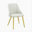 Ensemble de 2 chaises d'appoint en cuir synthétique blanc Gaines