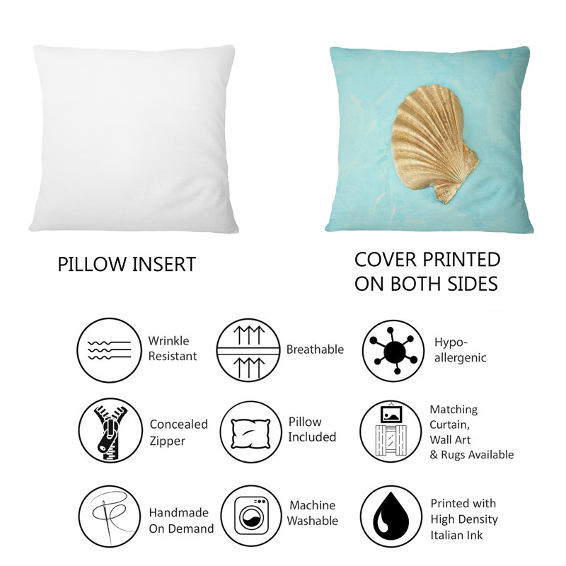 Coussin Golden Seashell On