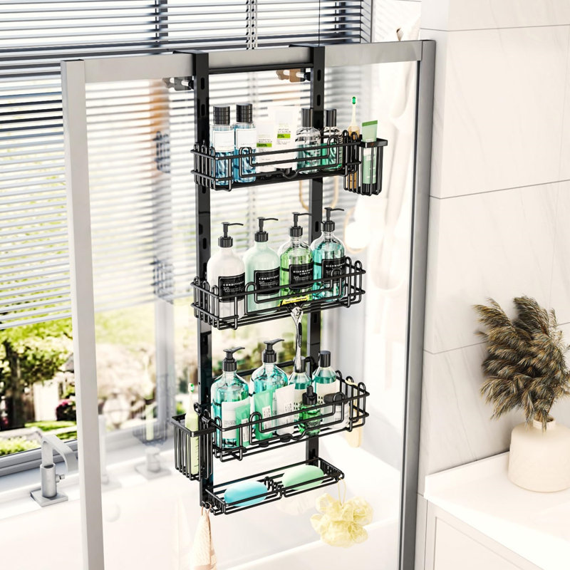 Over-the-Door Stainless Steel Shower Caddy