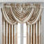 La Scala Damask Swag 88" Window Valance in Gold