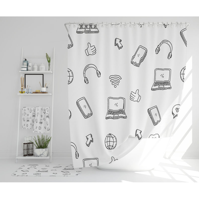 Natalieann Polyester Shower Curtain Set