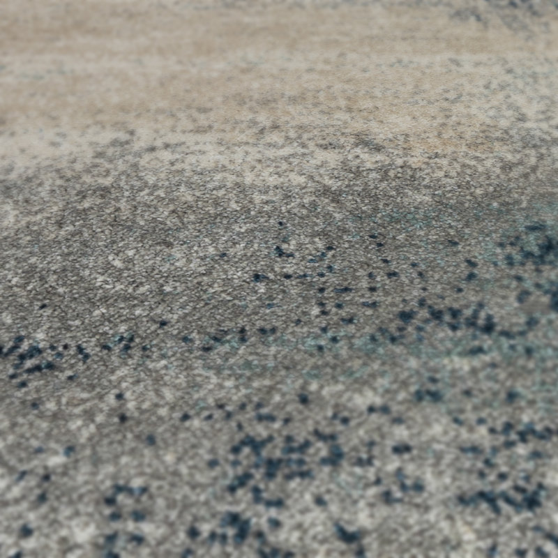 Melinda Transitional Abstract Durable Performance Blue/Beige Area Rug, Rectangle 2' x 3'