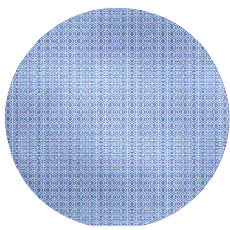 Chenille Geometric Indoor Rug, Round 5'