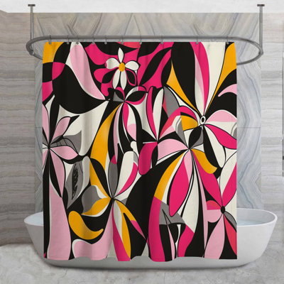Pattern Shower Curtain -  Abstract Bathroom Decor Scandinavian