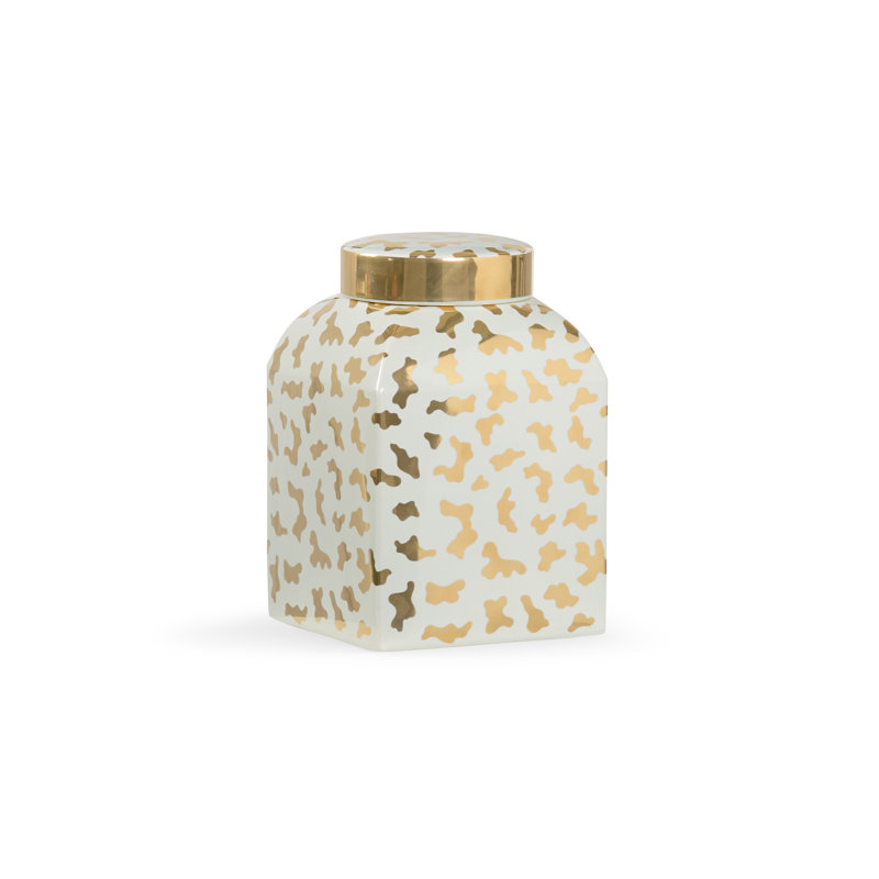 Ceramic Jar, Frostwork/Gold