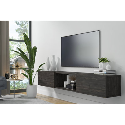 Sculley 71'' Floating TV Stand Up to 80"" TV's Wall Mounted Media Console -  Ebern Designs, E37E3C41908C444E8219895C1B749ECA