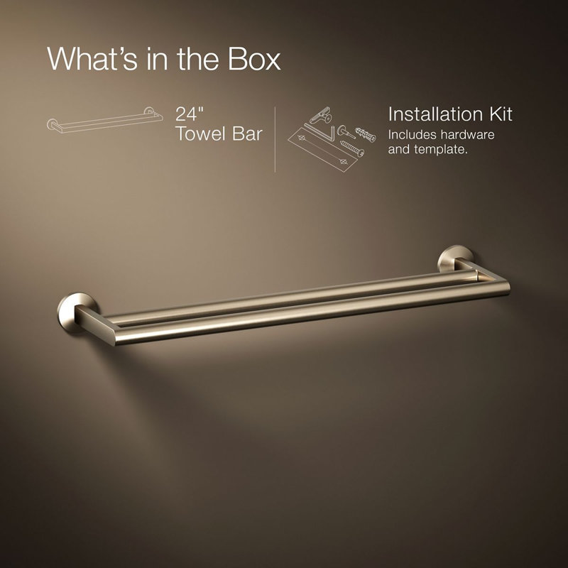 Components™ Double Towel Bar, Vibrant Brushed Bronze