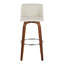 Tabourets de bar 30 po à hauteur fixe Thea avec pieds en bois cintré et repose-pieds rond Thea-94398858-94398862-94398867