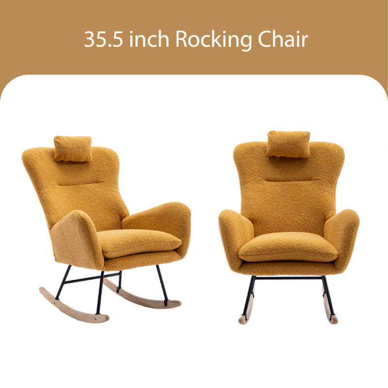 Chaise berçante Liano, Jaune