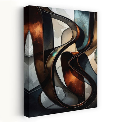 Contemporary Art Abstract Industrial Wall Art by Miguel Bruzual - Wrapped Canvas Print