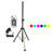 5 Core Universal Speaker Stand w Mount Bracket LED Lights Adjustable Height 40 - 72" Capacity 132lb