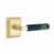 Satin Brass/Green Marble Handle
