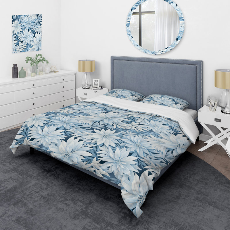 Ensemble de housse de couette Daisy I, Housse de couette simple + 1 taie décorative stan