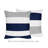 Stripe Navy and Gray Brushed Microfiber Decorative Square Indoor Throw Pillow Covers (Set of 2) by Sweet Jojo Designs-18026410