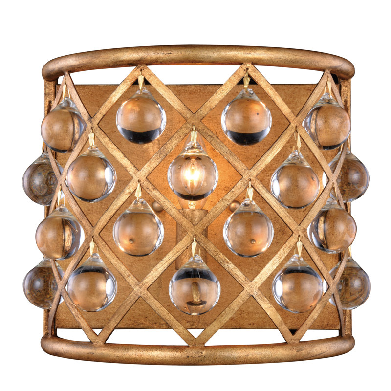 Swinney Flush Mounted Sconce, Golden Iron