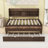 Full Size Daybed with Shelves, Three Drawers and Twin Trundle-1357952906