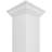 Craftsman Classic Square Non-Tapered Smooth PVC Column Kit, Standard Capital & Standard Base-118304943-118304966