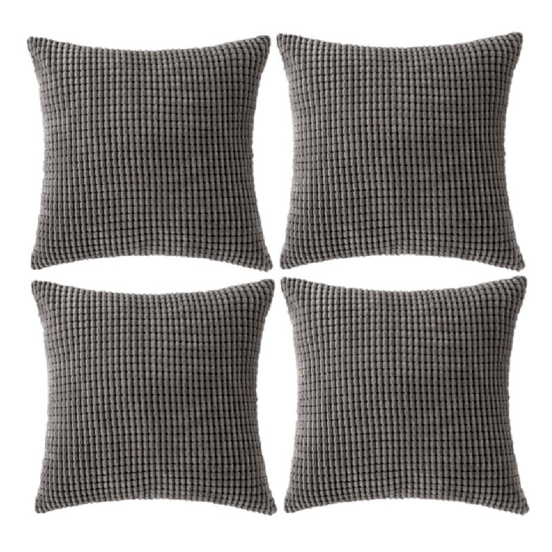 Coussin Corduroy, Gris foncé