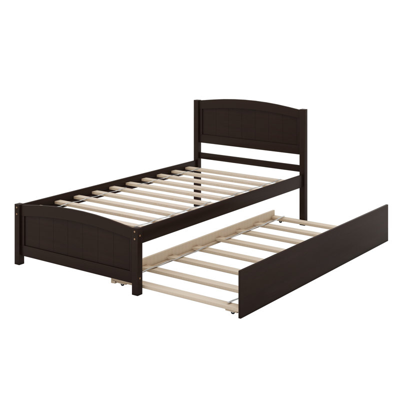 Lit plate-forme avec lit gigogne, Espresso