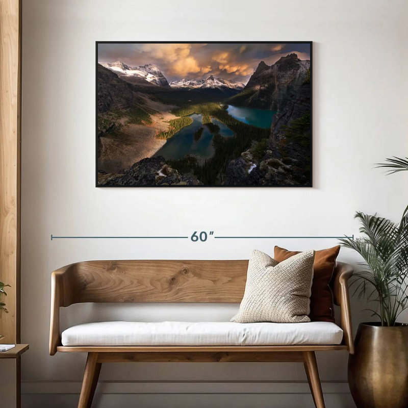 Vast Rocky Mountains, Cadre flottant noir, 43 po x 29 po