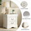 Ensemble de 2 tables de chevet à 2 tiroirs de 23,5 po, grande table de chevet avec espace de rangement pour la chambre à coucher (ensemble de 2)-695479498