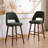 Ryden Upholstered Faux Leather Counter Stool with Wooden Legs-1451240580