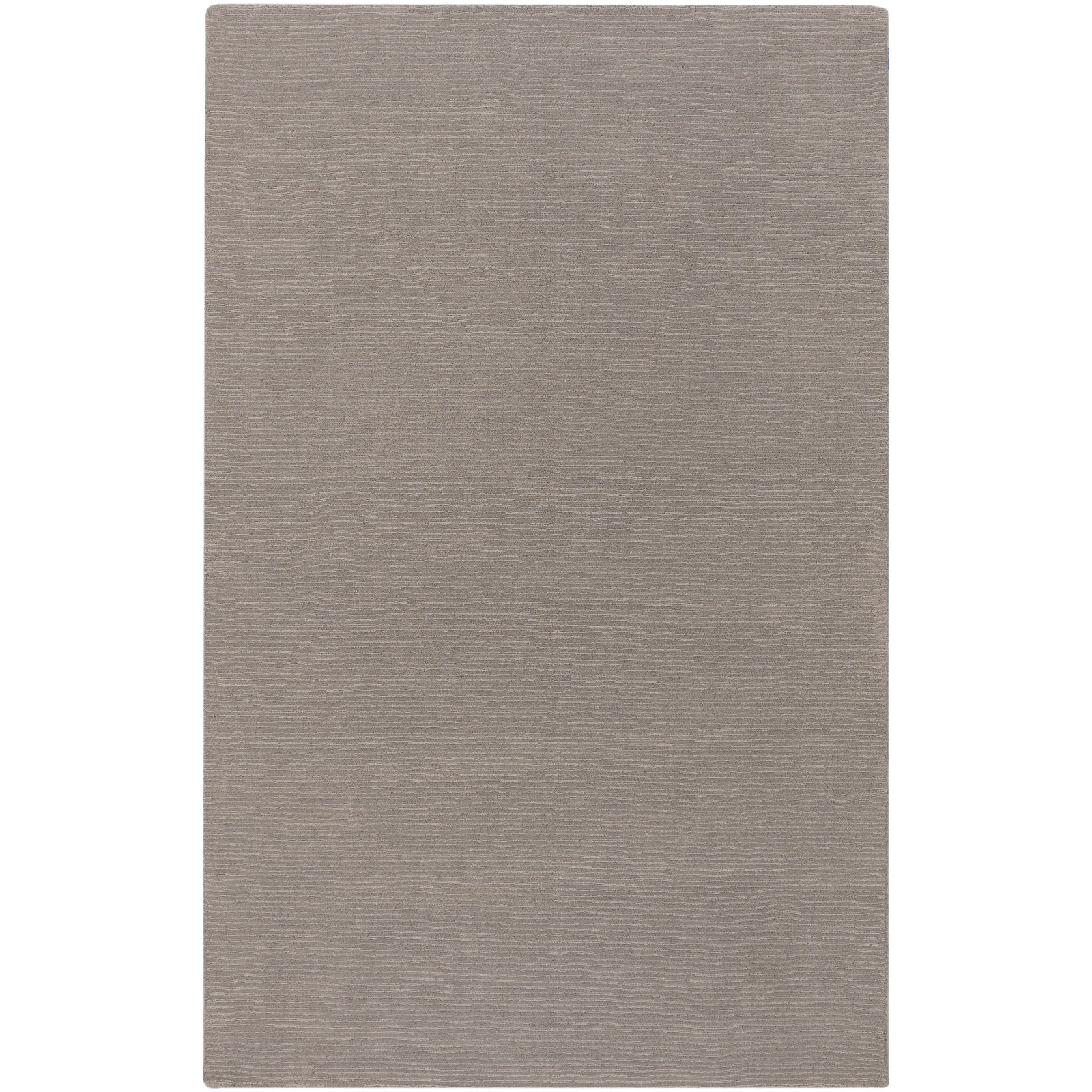 Crowe Dark Gray Hand-Loomed Striped Wool Rug, Rectangle 3'3" x 5'3"