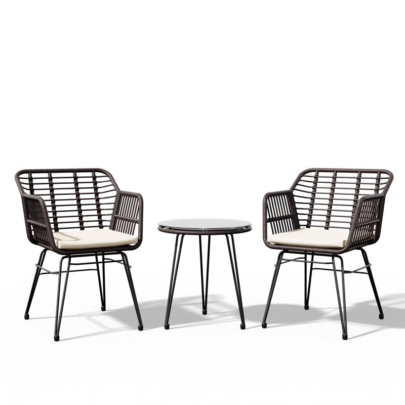 Chaise d'extérieur avec coussins, Beige