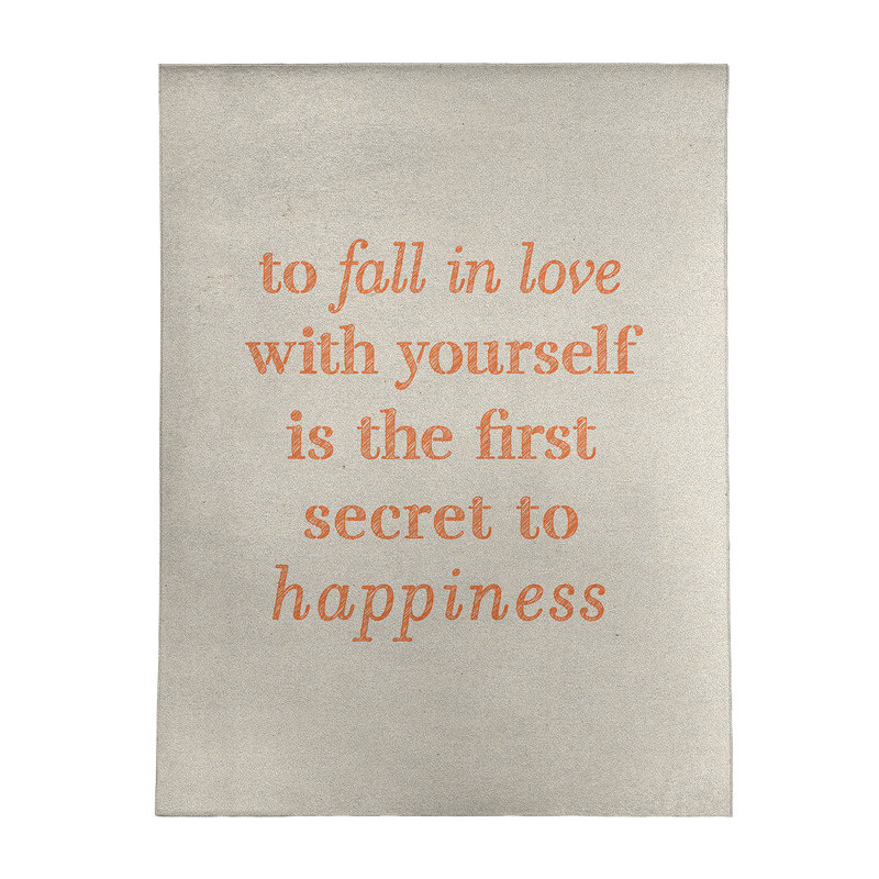 Tapis en chenille en polyester «Quotes», Rectangle 5 pi x 7 pi